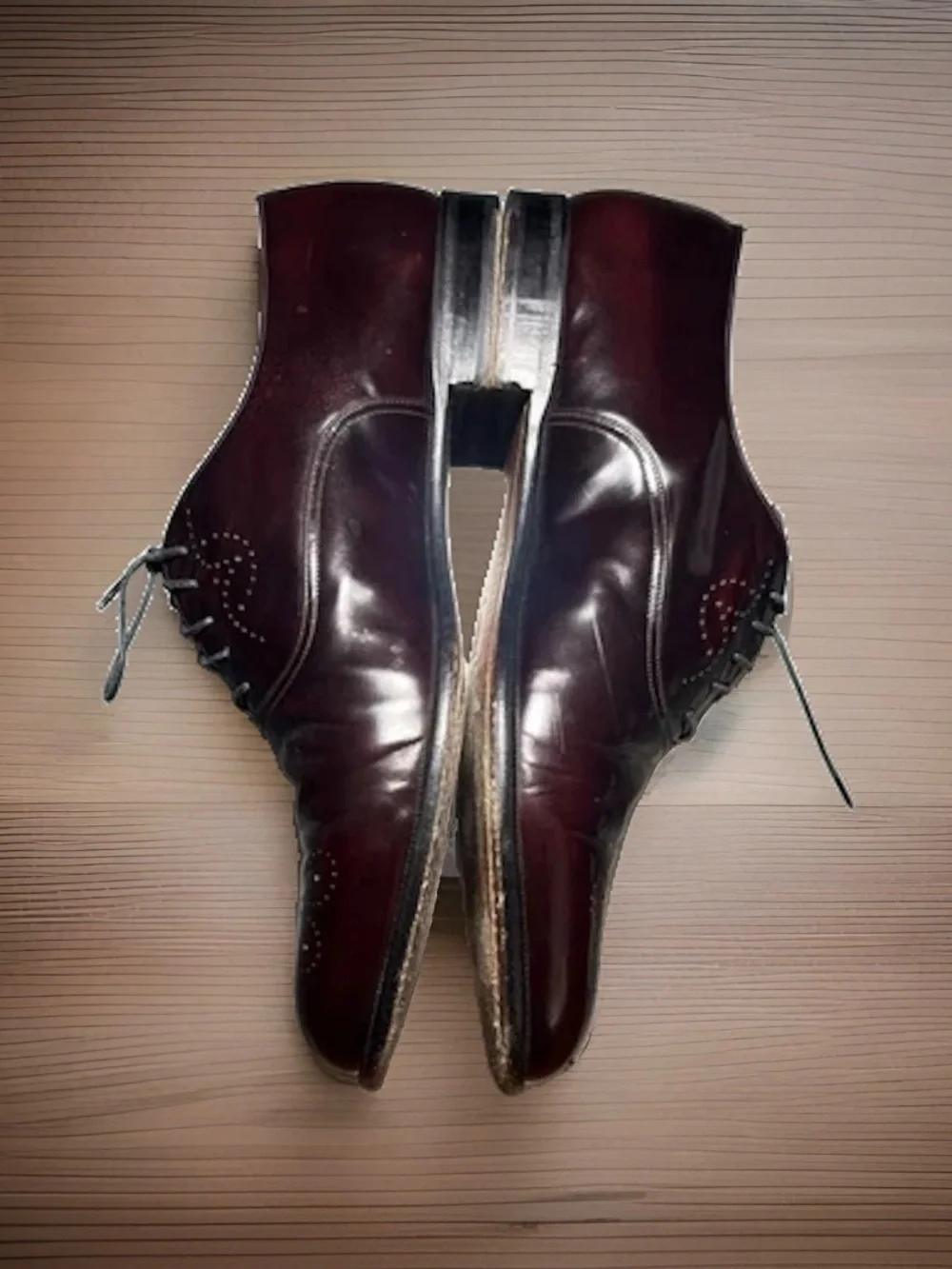 Miguel Angel Spain Mens burgundy Hand Made Leather Oxford Shoes Size 12M